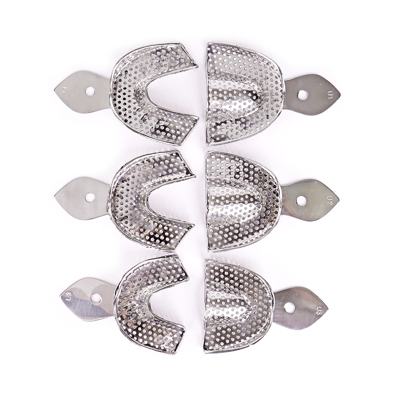 Teeth Whitening Tray - Roestvrijstalen tandheelkundige afdruklepel met gat Autoclaveerbare