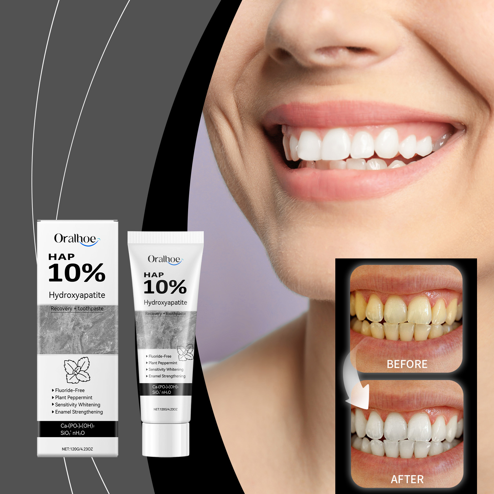 Hydroxyapatite Toothpaste - Hydroxyapatite W-hitening Tanden Tandpasta Emaille Reparatie