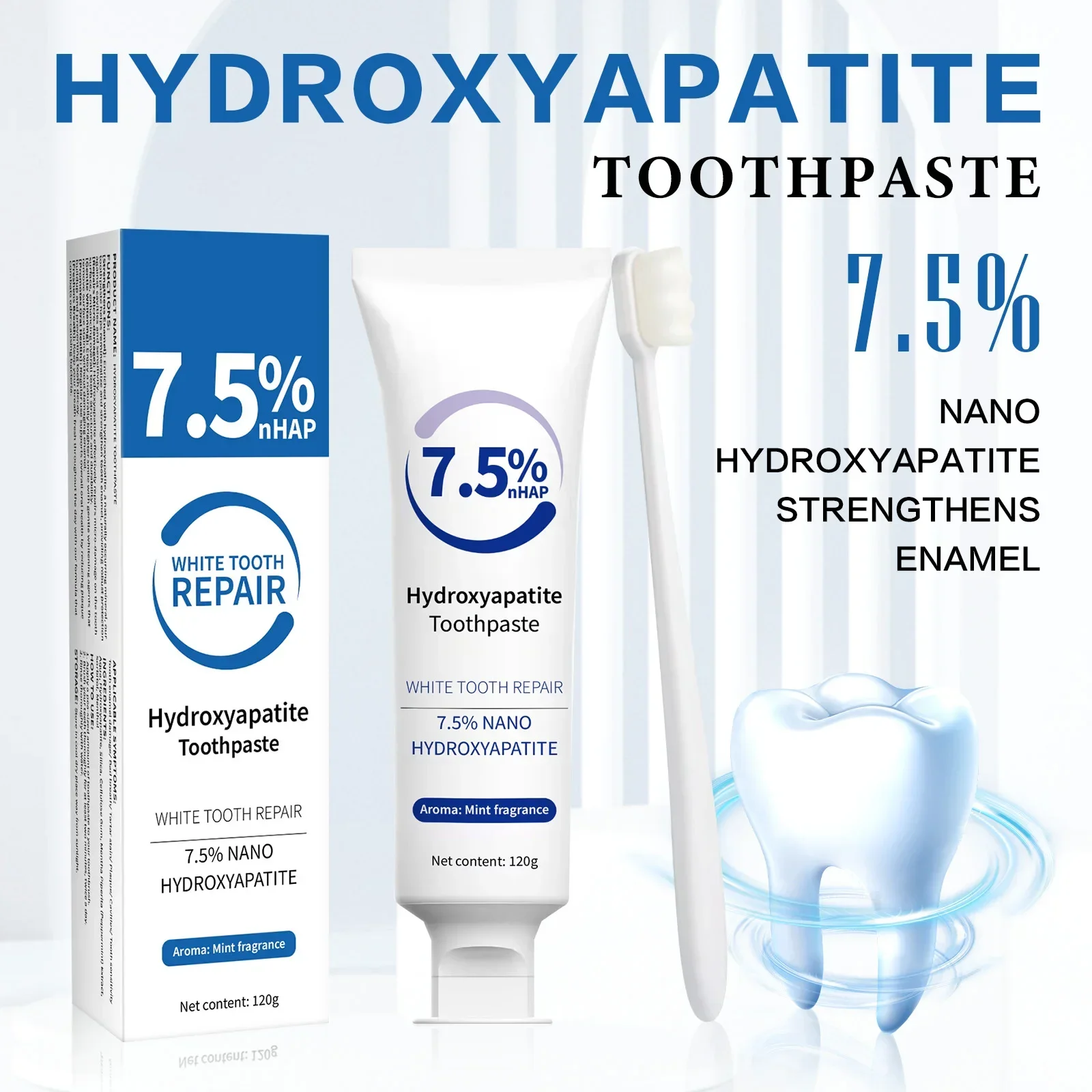 Hydroxyapatite Toothpaste - Tandpasta & Whitening Pen Kit -