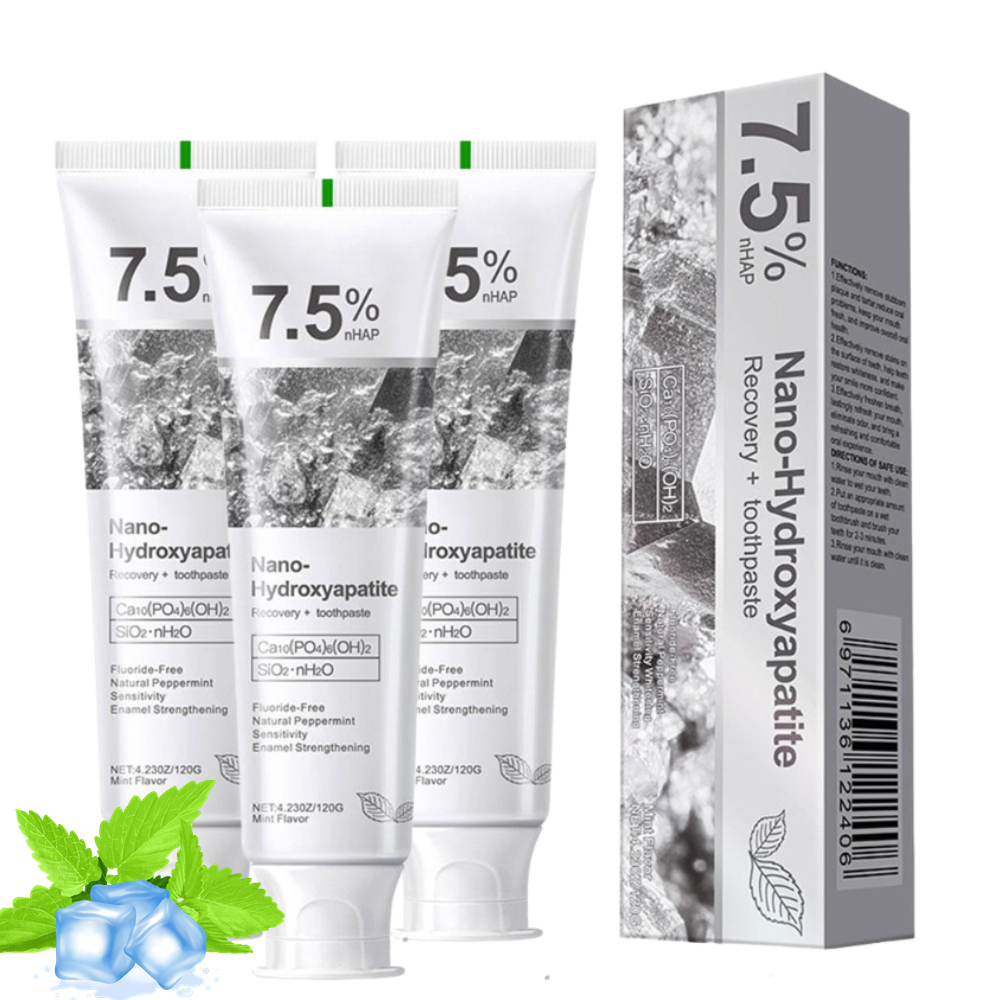 Hydroxyapatite Toothpaste - 7,5% Nano Hydroxyapatiet Tandpasta Witmakend Zachte