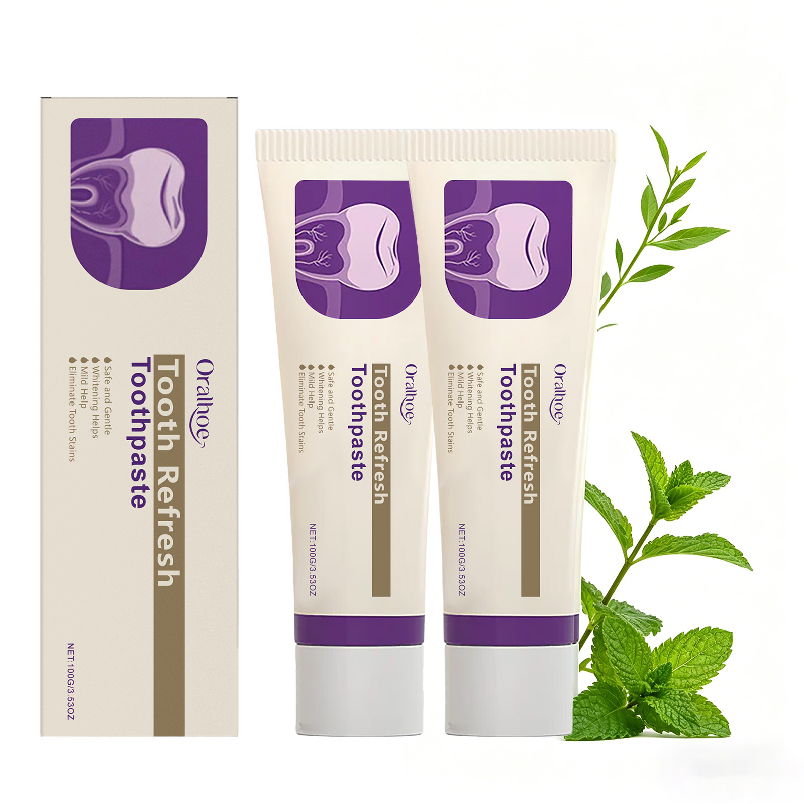 Teeth Whitening Natural - Tandverfrissende Whitening Mint Tandpasta Natuurlijke Mondverzorging