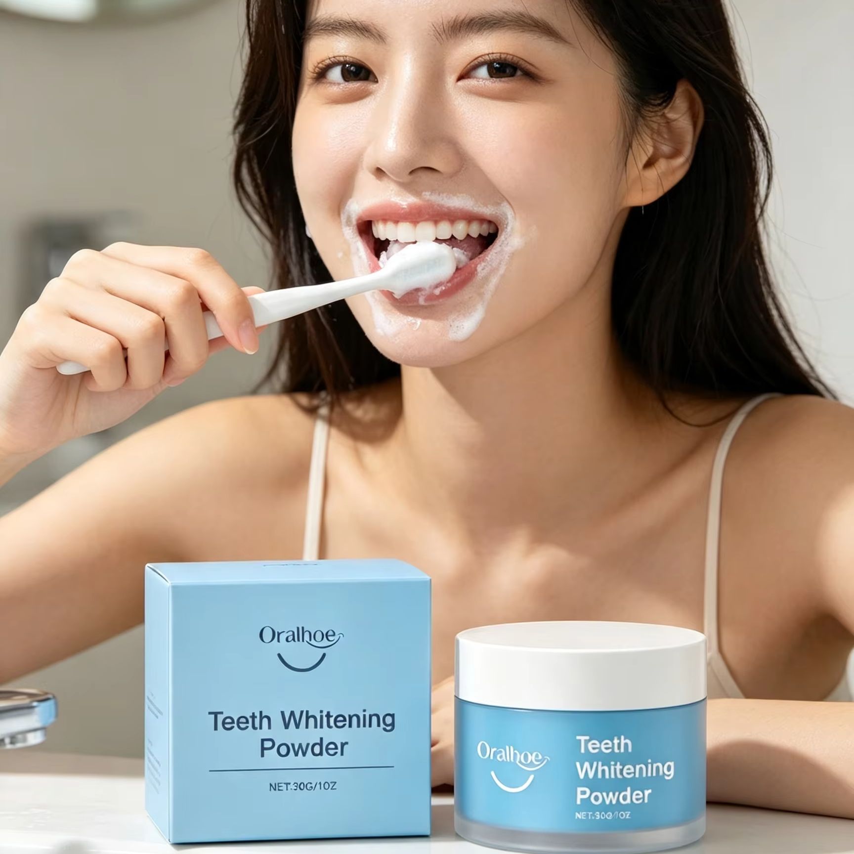 Teeth Whitening Ingredients - Oralhoe Tandpoeder voor het Poetsen van