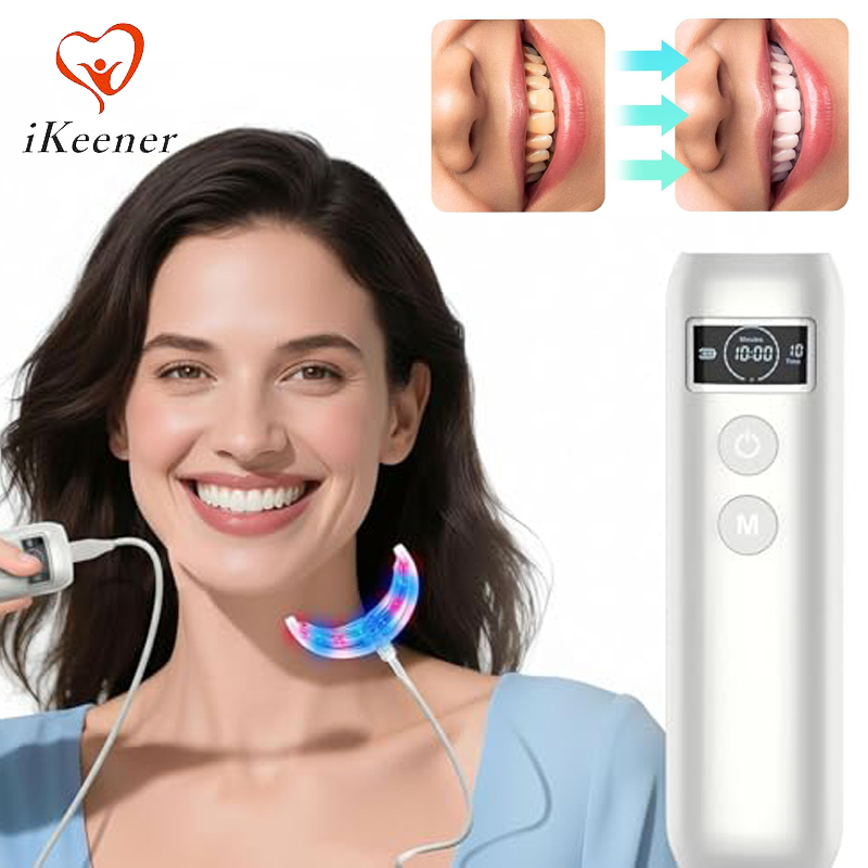 Teeth Whitening With Trays - Tandenbleek-accelerator met 16 LED rood-blauwe verlichtingsstrips