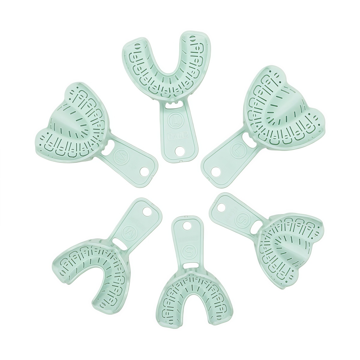 Teeth Whitening Tray - 6 stuks Tandheelkundige Implantaat Trays Groen