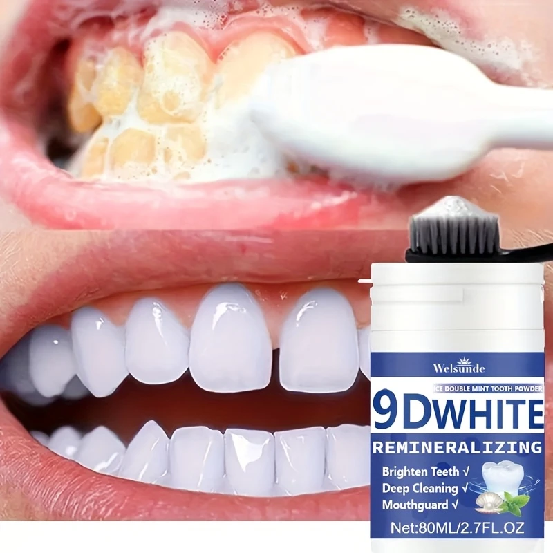 Teeth Whitening Ingredients - 9D Wit Remineraliserend Hydroxyapatiet Tandpoeder, Tandbleekpoeder,