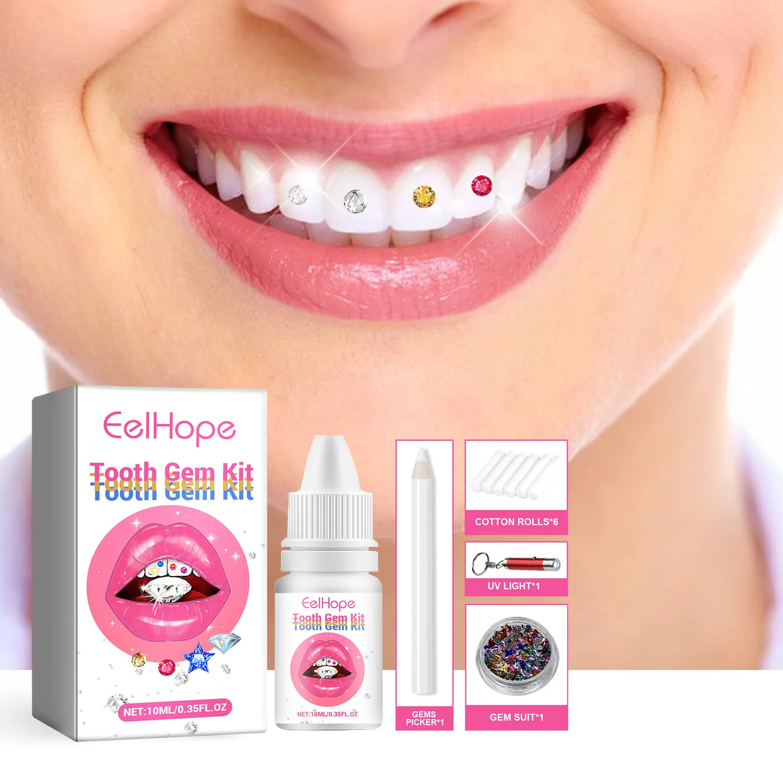 Tooth Gem Kit - Tandjuwelen Kit DIY Transparante Edelsteen Decoratie