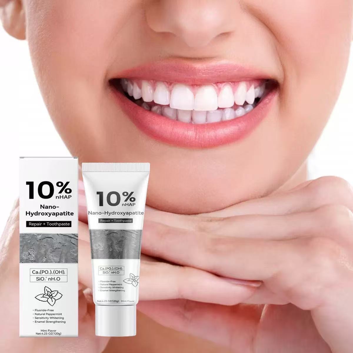 Hydroxyapatite Toothpaste - 10% Nano Hydroxyapatiet Whitening & Vlekverwijderende