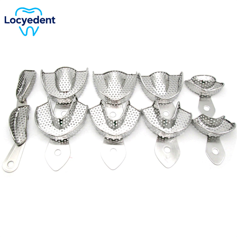 Teeth Whitening Tray - 10 stks/set Tandheelkundige Afdruklepel Roestvrij Staal