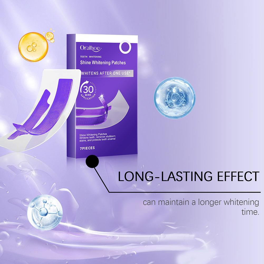 7 stuks paarse tandenbleekstri - Teeth Whitening Bleaching Kit recensie en prijs