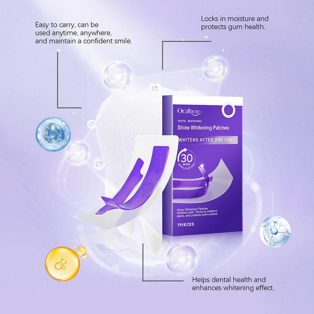 7 stuks paarse tandenbleekstri - Teeth Whitening Bleaching Kit recensie en prijs