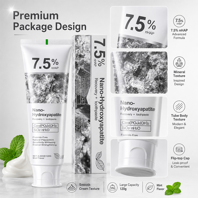 5/6 Stuks 7.5% nHAP Nano Hydro - Hydroxyapatite Toothpaste recensie en prijs
