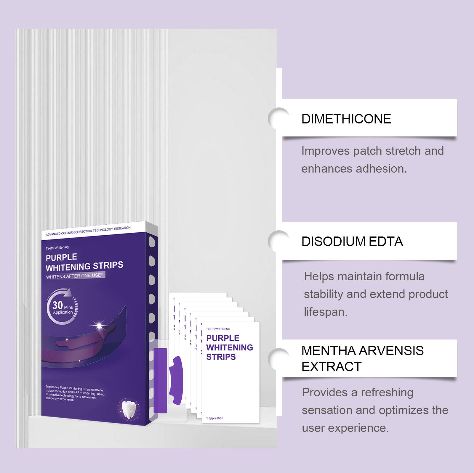 Paarse, heldere vlekverwijdere - Teeth Whitening Ingredients recensie en prijs