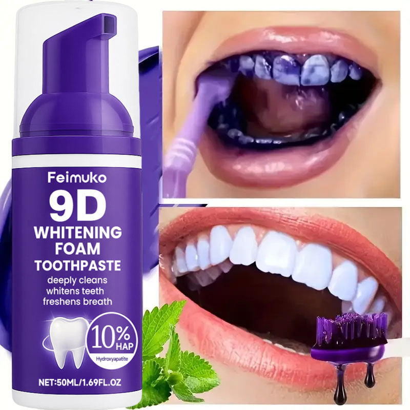 9D Paarse Tandenbleek Tandpast - Teeth Whitening Natural recensie en prijs