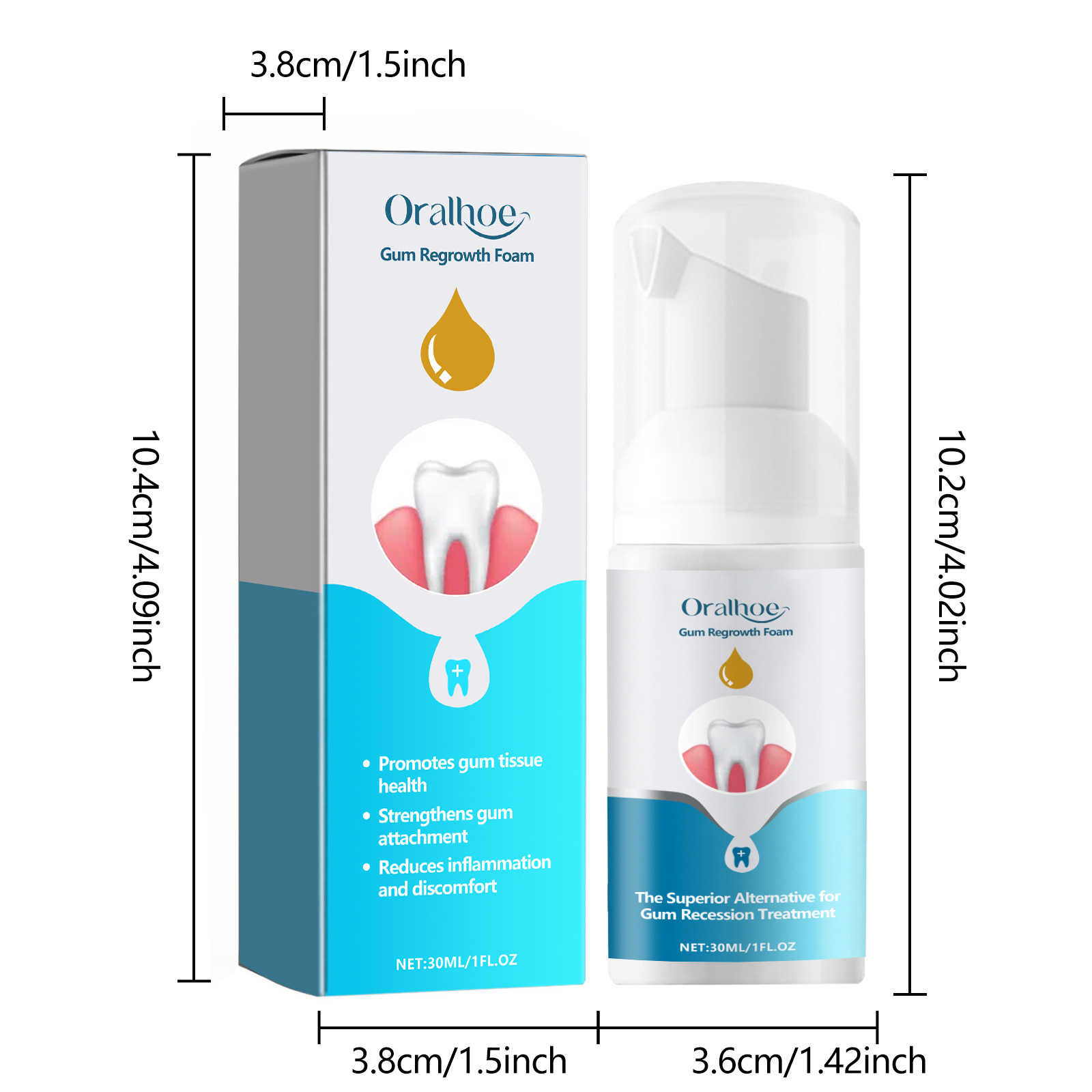 Gum Repair Foam Mousse Tandpas - Teeth Whitening Yellow Teeth recensie en prijs