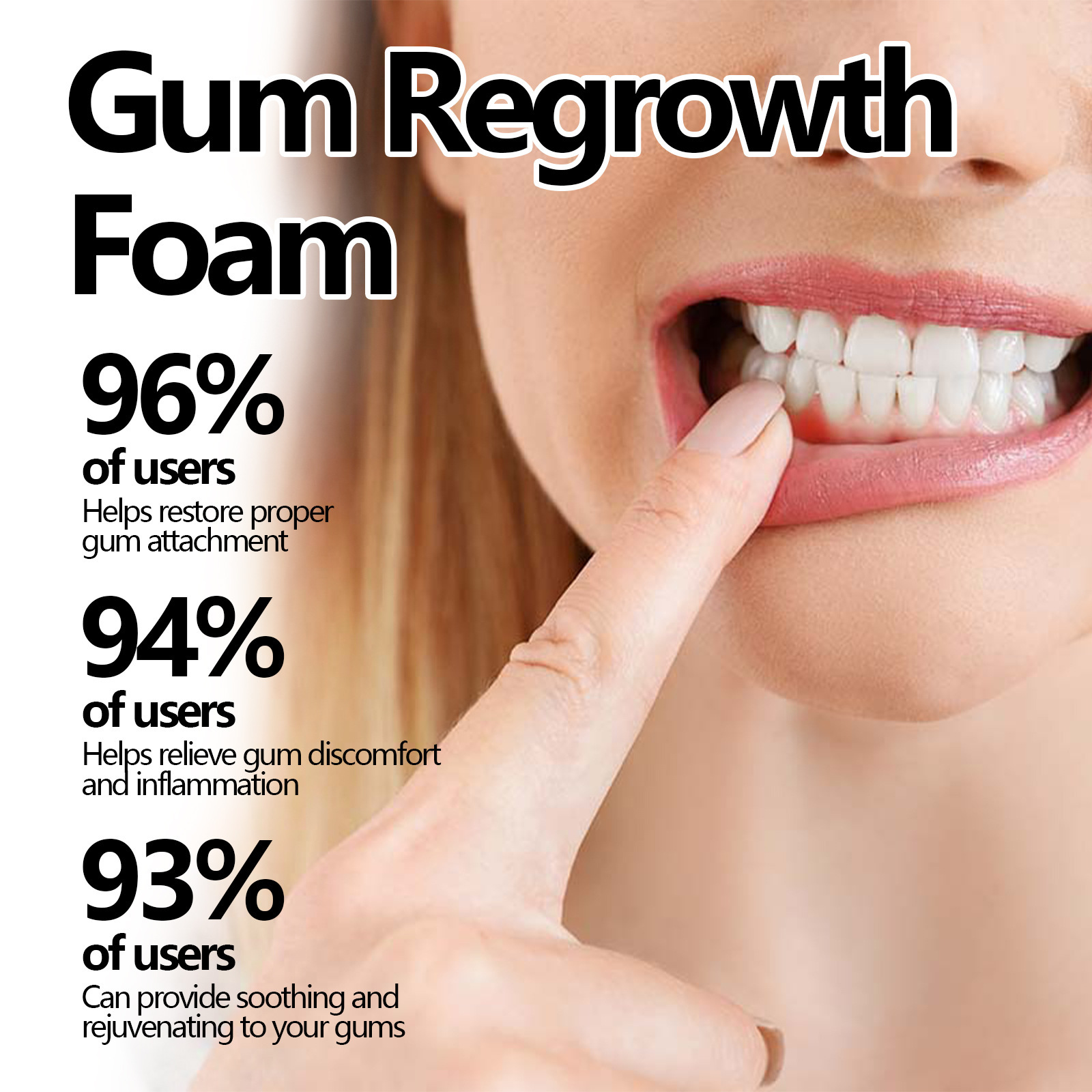 Gum Repair Foam Mousse Tandpas - Teeth Whitening Yellow Teeth recensie en prijs