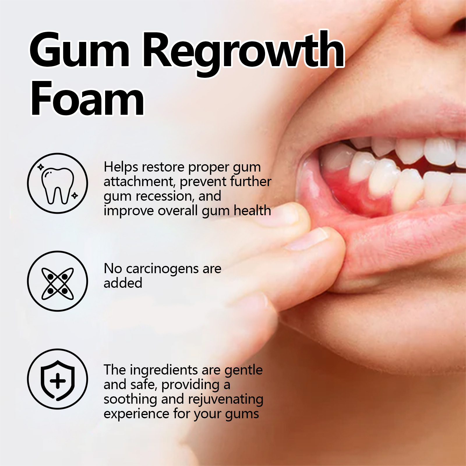 Gum Repair Foam Mousse Tandpas - Teeth Whitening Yellow Teeth recensie en prijs
