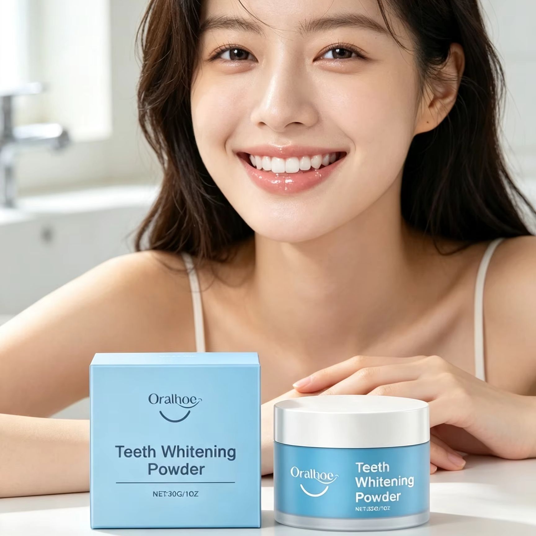 Oralhoe Tandpoeder voor het Po - Teeth Whitening Ingredients recensie en prijs