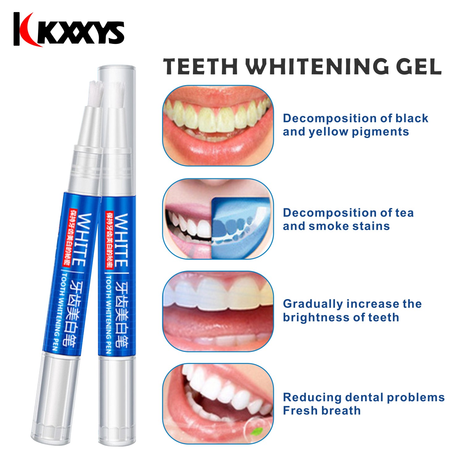 2 Stuks * 3Ml Populaire White  - Teeth Whitening Bleaching Kit recensie en prijs