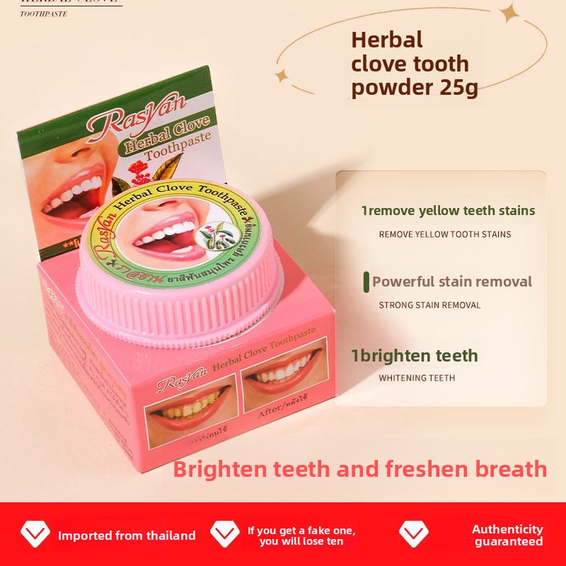 Thaise kruidentandpoeder met k - Teeth Whitening Ingredients recensie en prijs